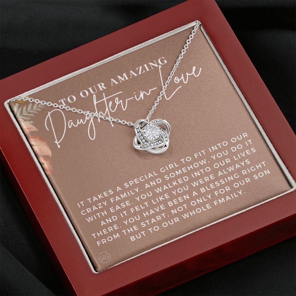 Daughter-in-Law Gift | Daughter in LOVE Necklace Gift, Christmas Gift For Daughter in Law, Birthday Gift, Cute Small Gift for Son's Wife