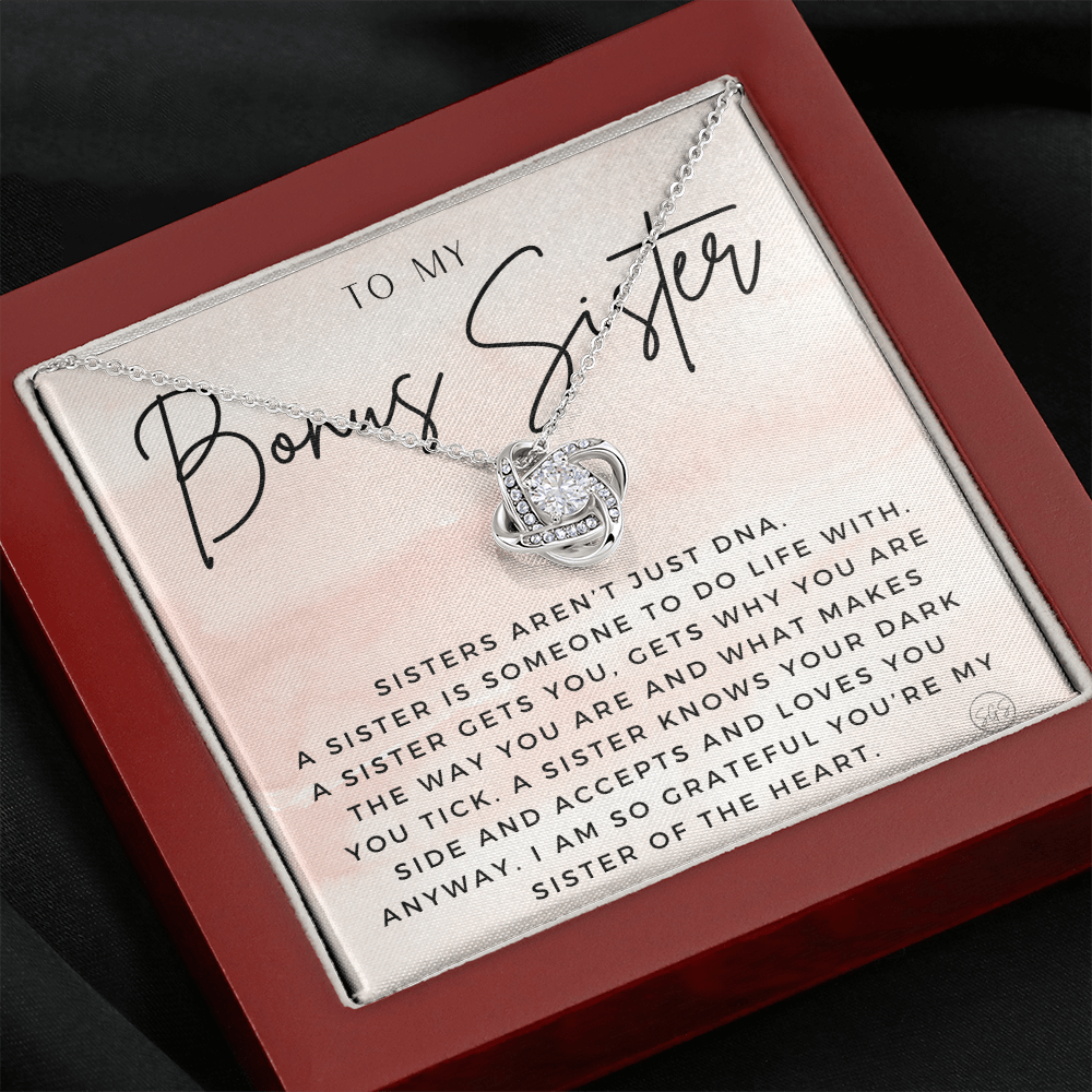 Bonus Sister Gift | Sister in Law Gift, Best Friend Necklace, Roommate, Step Sister, Christian, Birthday 25th, 16th, 30th, Christmas 1104cKA
