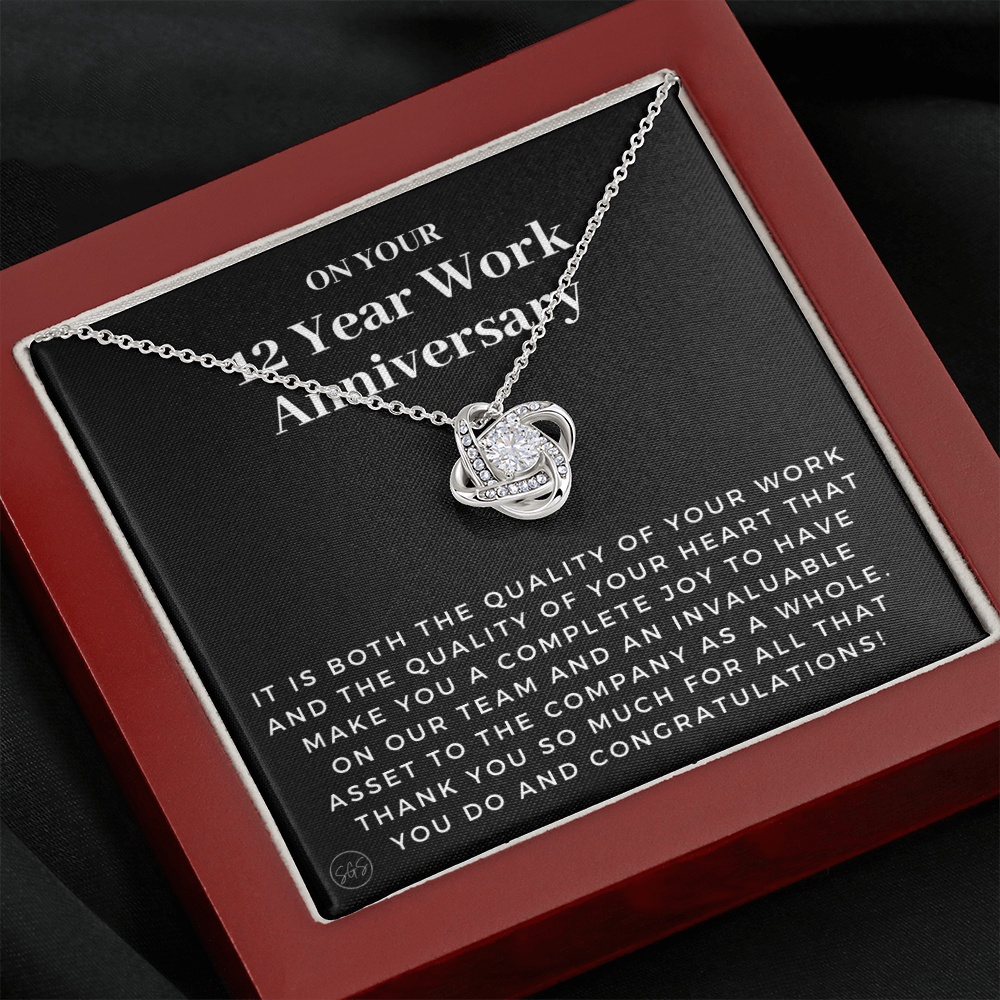 12 Year Job Anniversary Gift | Thank You Gift from Boss, Employee Work Appreciation, Co-Worker, Congrats, Years of Service AN12K