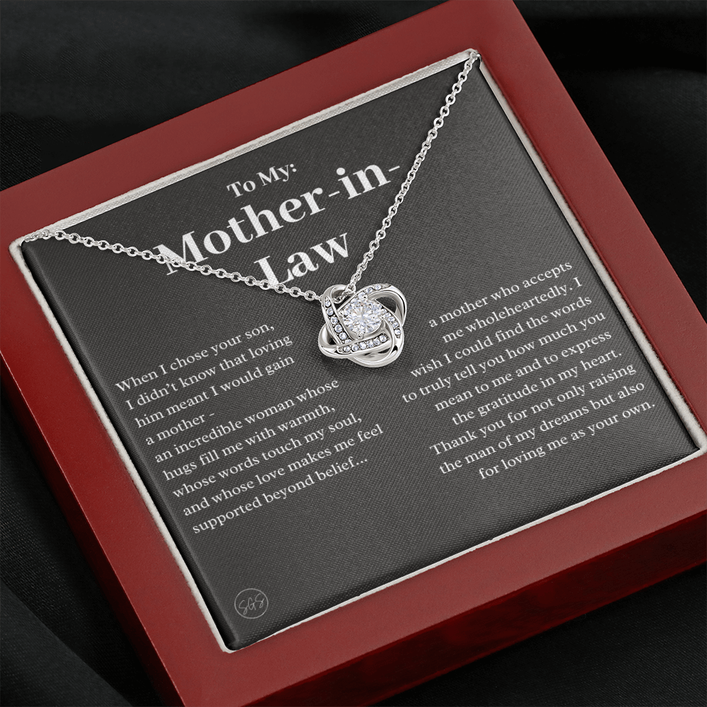 Personalized Knot Necklace for Your Mother-in-law | Mother's Day Gift, From Daughter-in-Law, Mother in Love MIL5k
