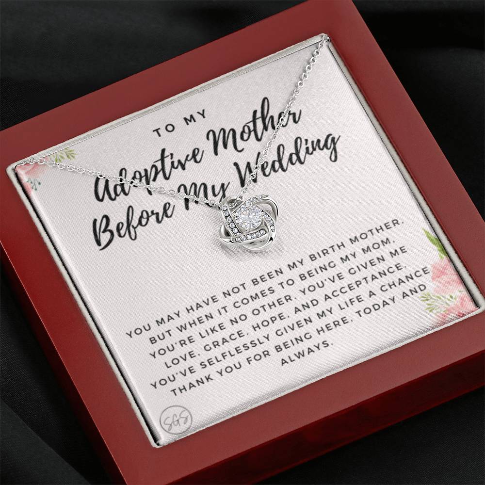 0625L adoptive mother wedding Necklace Love Knot