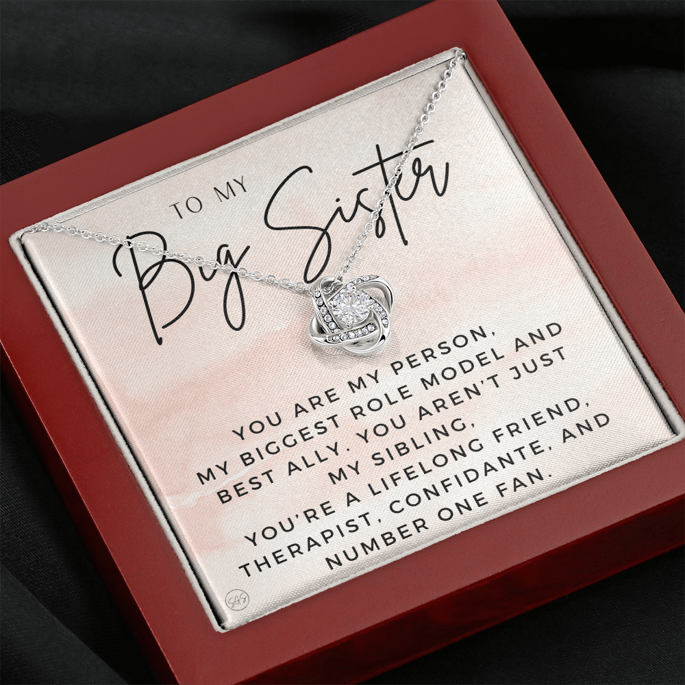 Big Sister Gift| Necklace for Older Sister, Christmas Idea, Birthday Present from Younger Sister, Best Big Sis, Heartfelt & Cute 1111aKA