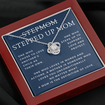 Stepped Up Mom | Gift for Stepmom, Bonus Mom, Stepmother, Grandma, Second Mama, From Step Daughter Son, Mother's Day, Birthday, Foster 125aK