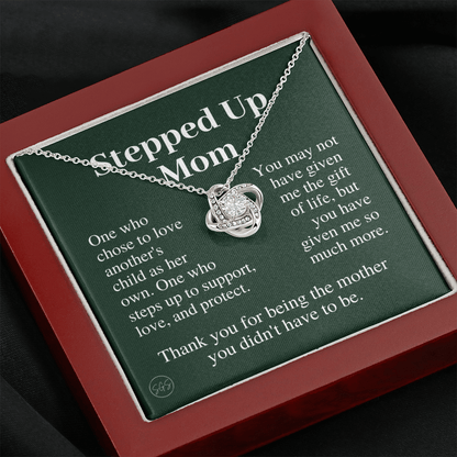 Stepped Up Mom | Gift for Stepmom, Bonus Mom, Stepmother, Grandma, Second Mama, From Step Daughter Son, Mother's Day, Birthday, Foster 125fK