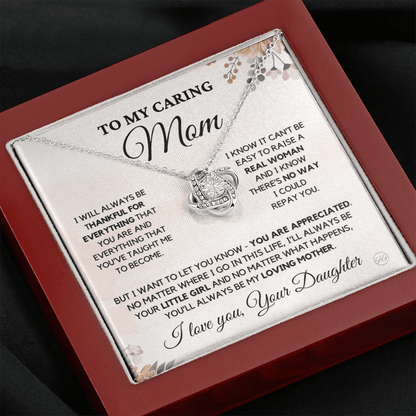 Mom - Forever Grateful - Necklace | Gift for Mother's Day, Gift for Mom From Daughter, Mother & Daughter, I'll Always Be Your Little Girl 3K