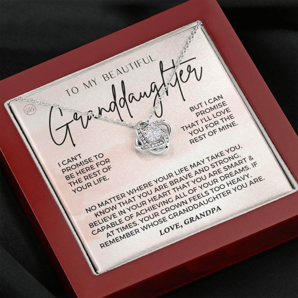 To My Granddaughter - Love Grandpa - Beautiful Gift Set | Granddaughter Gift, From Grandfather, Teen Girl Necklace, Teenaged Birthday Gift