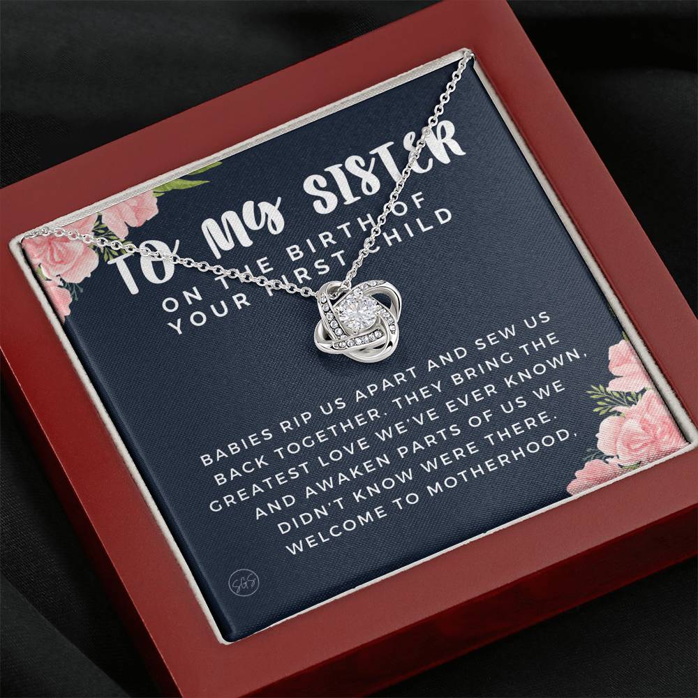sister first child 0709o Necklace Love Knot