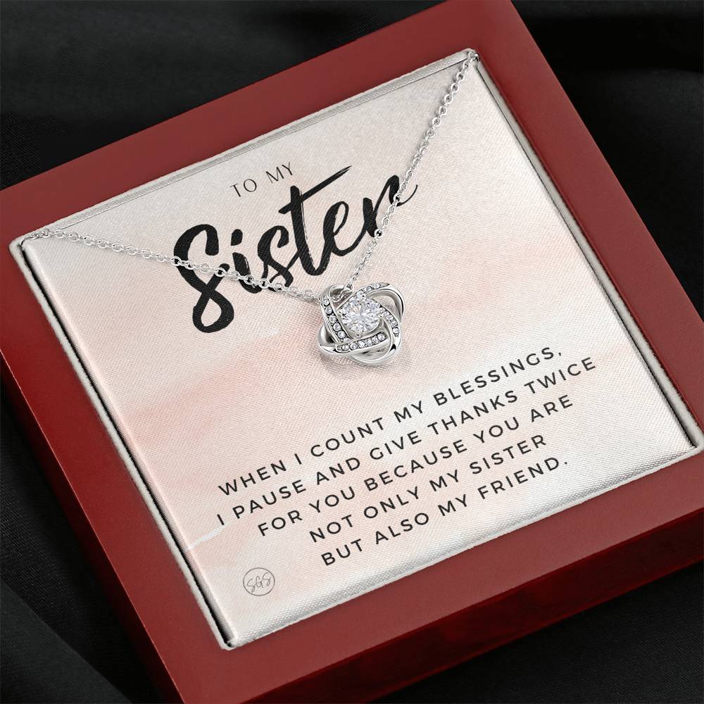 sister and friend 0707g Necklace Love Knot