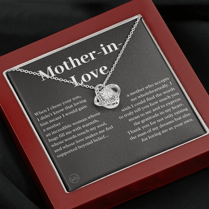 Personalized Knot Necklace for Your Mother-in-law | Mother's Day Gift, From Daughter-in-Law, Mother in Love MIL4k