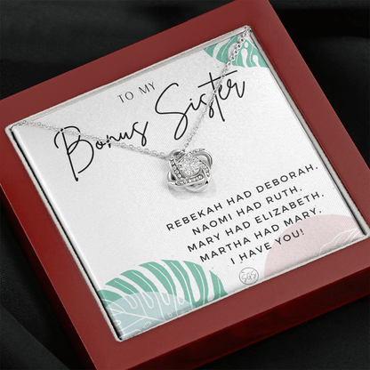 Bonus Sister Gift | Sister in Law Gift, Best Friend Necklace, Roommate, Step Sister, Christian, Birthday 25th, 16th, 30th, Christmas 1104gKA