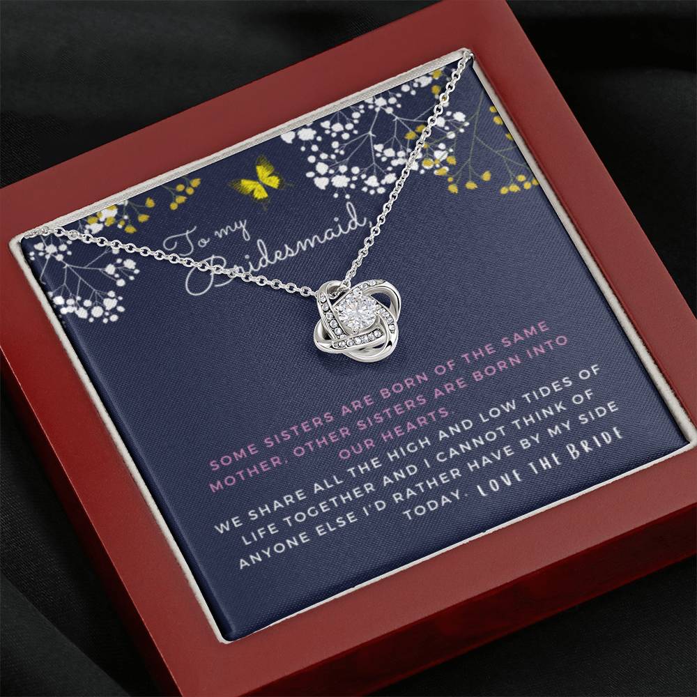 Sisters Born Into Our Hearts - Baby's Breath Love Knot