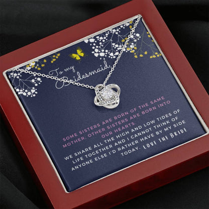 Sisters Born Into Our Hearts - Baby's Breath Love Knot