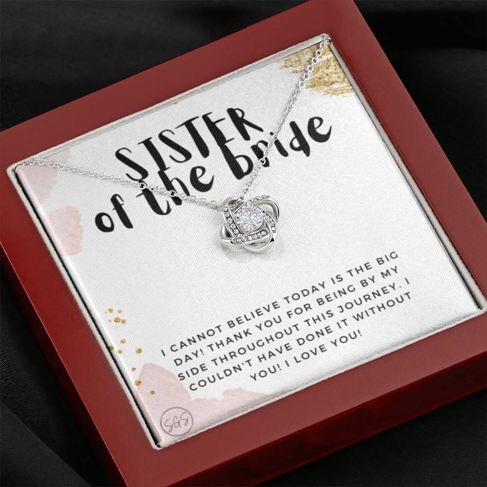 0625K sister of the bride Necklace Love Knot