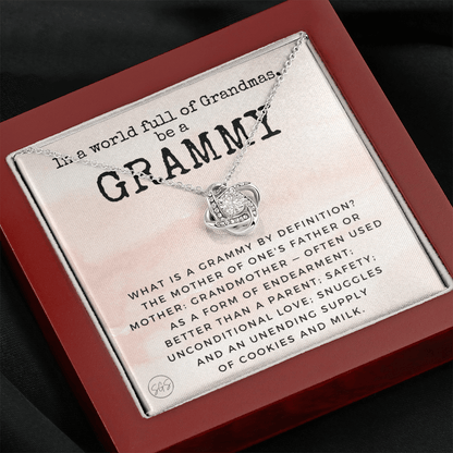Gift for Grammy | Grandmother Nickname, Grandma, Mother's Day Necklace, Birthday, Get Well, Missing You, Grammy Definition, Christmas, From Family Grandkids  Granddaughter Grandson 1118bK