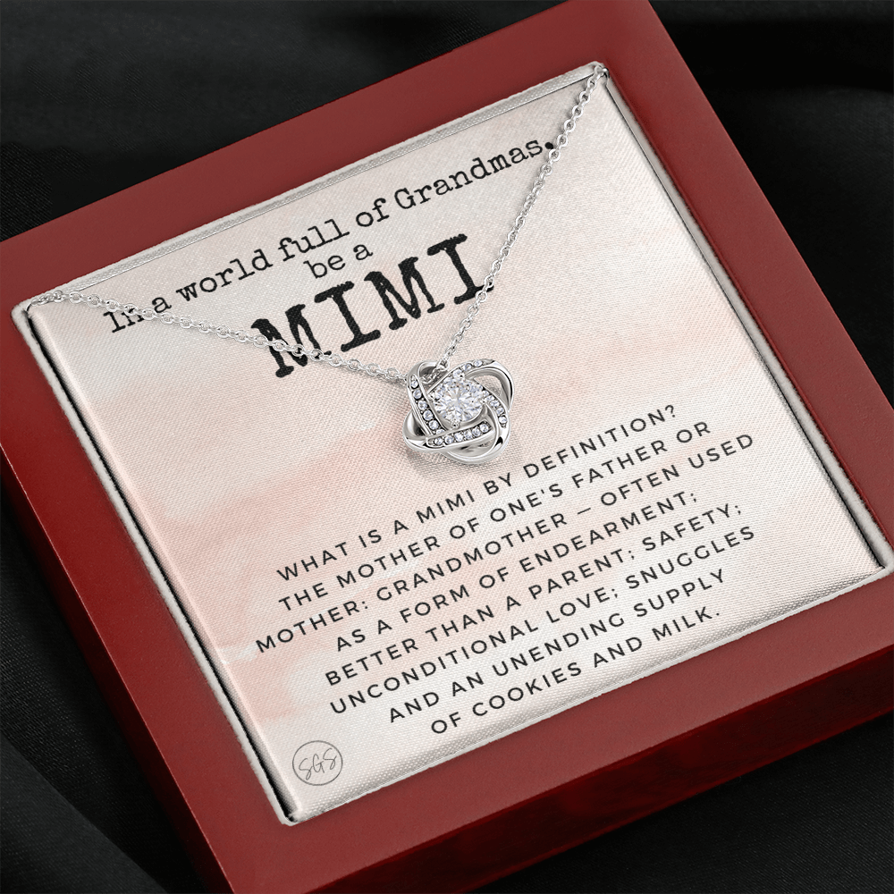 Gift for Mimi | Grandmother Nickname, Grandma, Mother's Day Necklace, Birthday, Get Well, Missing You, Mimi Definition, Christmas, From Family Grandkids  Granddaughter Grandson 1118cK