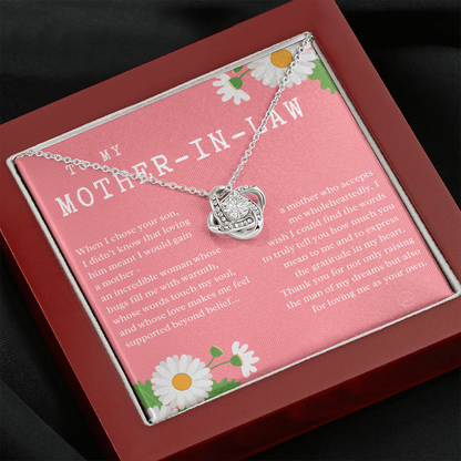 Personalized Knot Necklace for Your Mother-in-law | Mother's Day Gift, From Daughter-in-Law, Mother in Love MIL8k