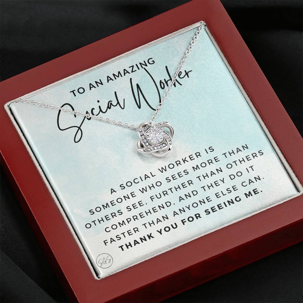 0922d social worker.png Necklace Love Knot