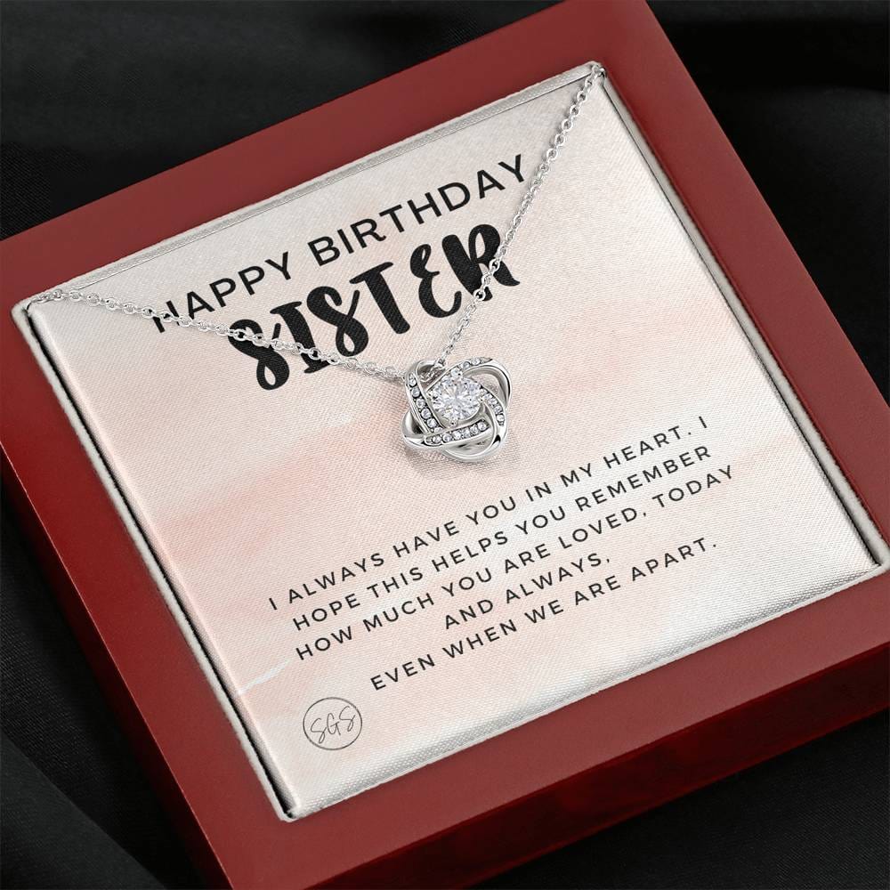 Sister Happy Bday 0707d Necklace Love Knot