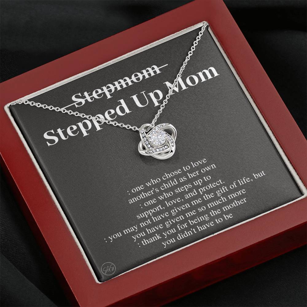 Stepped Up Mom | Gift for Stepmom, Bonus Mom, Stepmother, Mother's Day Present, Grandma, Second Mama, From Step Daughter Son, Christmas, Birthday, Foster 1105dK