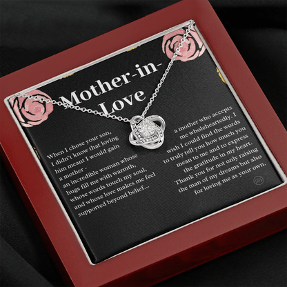 Personalized Knot Necklace for Your Mother-in-law | Mother's Day Gift, From Daughter-in-Law, Mother in Love MIL9k