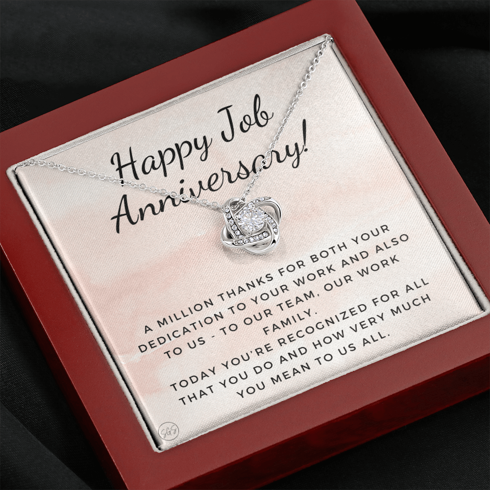 Happy Job Anniver. -  Gift from Boss, Hustle, Congrats, Thank You Gift, Employee Appreciation, Work Anniversary, Small Business Gifts, Years of Service, Pink