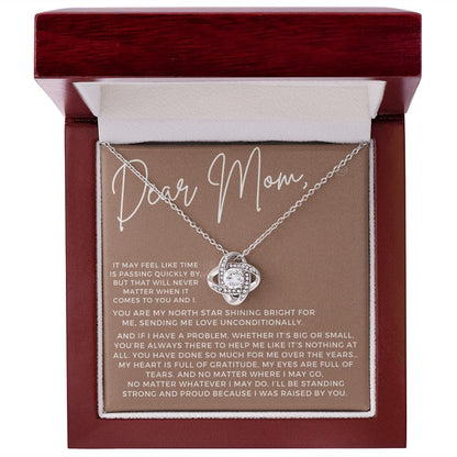 Dear Mom - Handwritten Letter To Mom | Mother's Day Gift, Necklace for Mom from Daughter, Gift for Mom from Son, Personalized for Her, Tan