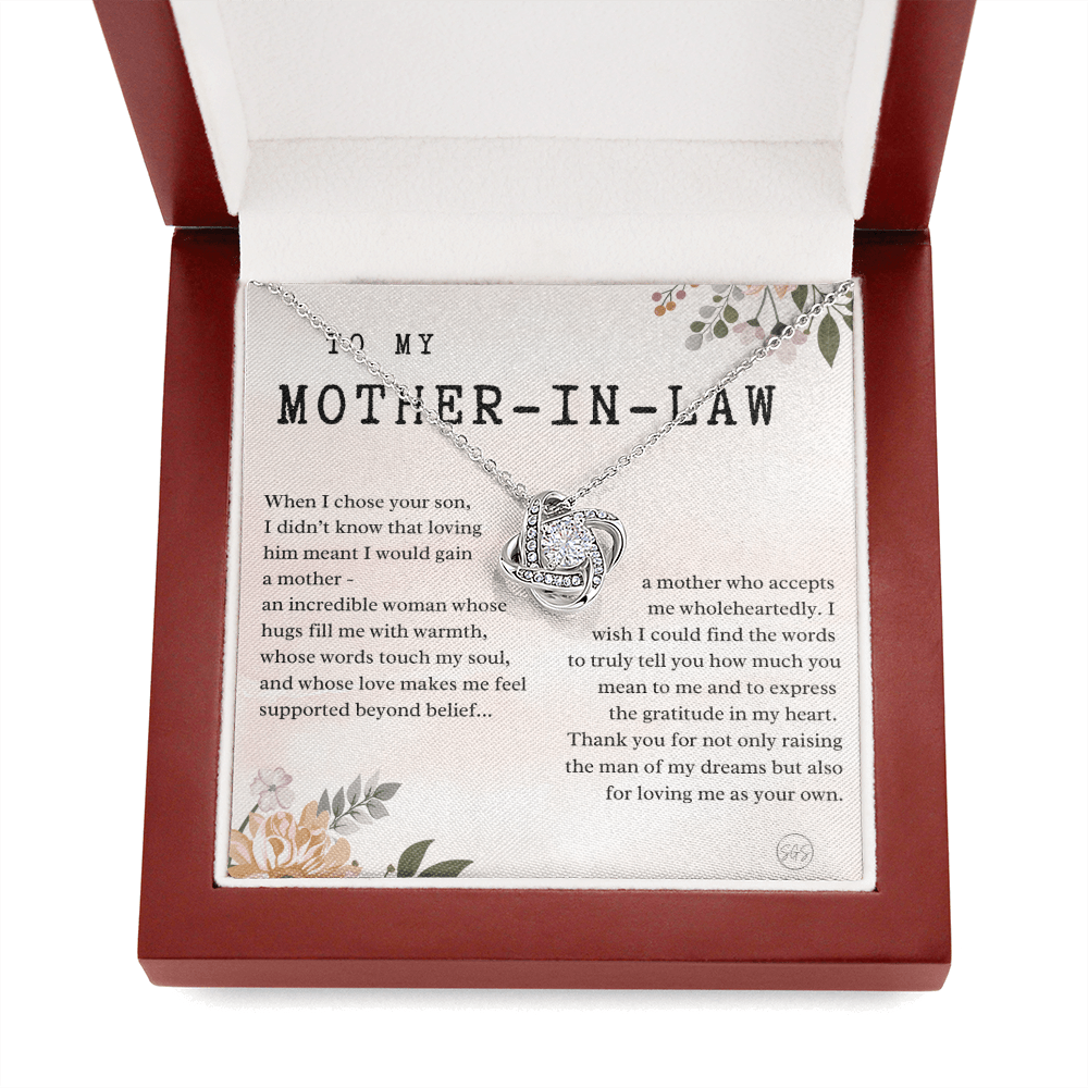 Personalized Knot Necklace for Your Mother-in-law | Mother's Day Gift, From Daughter-in-Law, Mother in Love MIL7k