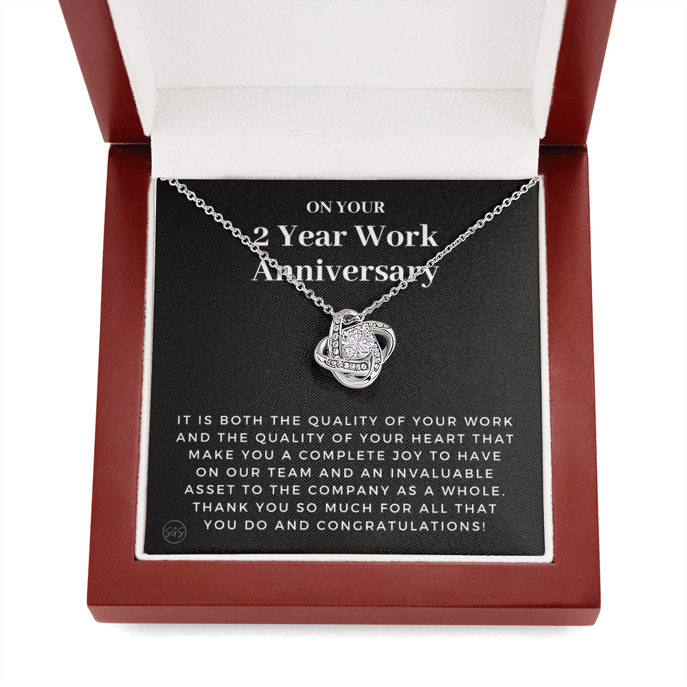 2 Year Job Anniversary Gift | Thank You Gift from Boss, Employee Work Appreciation, Co-Worker, Congrats, Years of Service AN02K