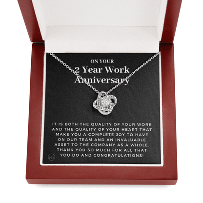 2 Year Job Anniversary Gift | Thank You Gift from Boss, Employee Work Appreciation, Co-Worker, Congrats, Years of Service AN02K