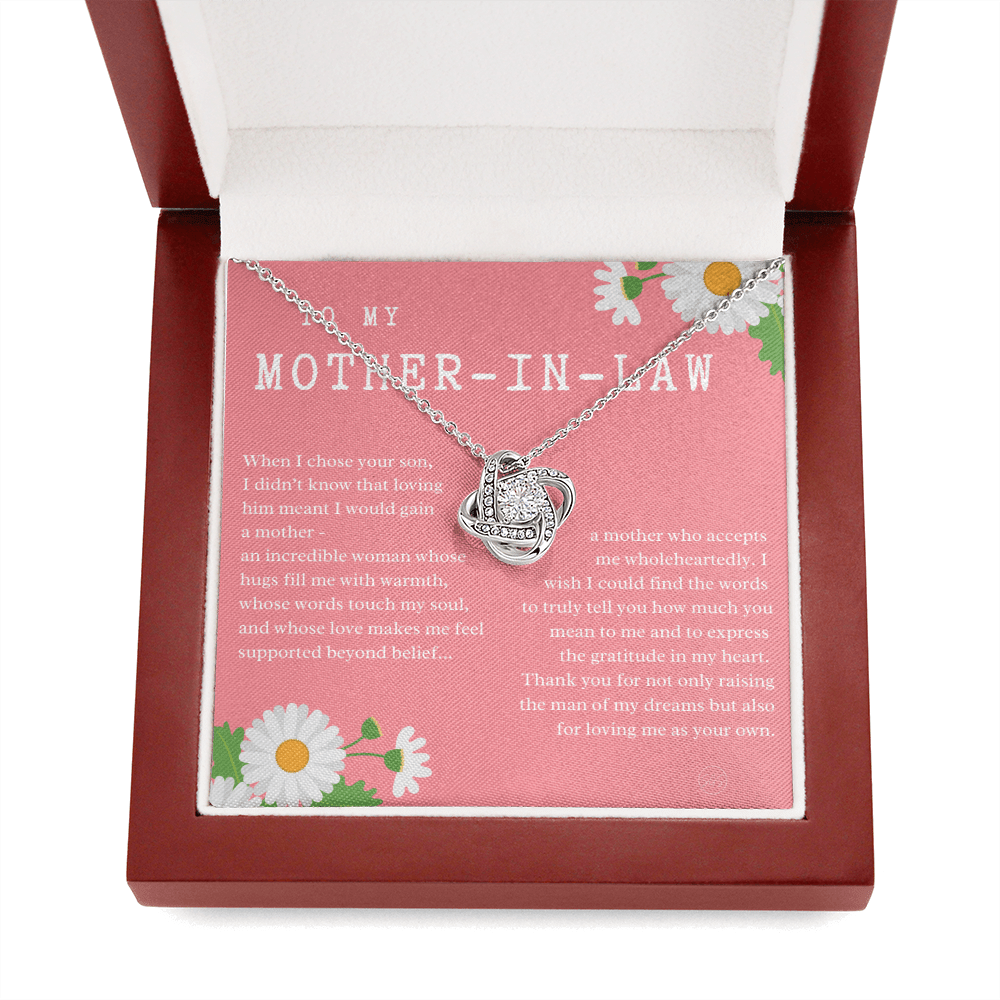 Personalized Knot Necklace for Your Mother-in-law | Mother's Day Gift, From Daughter-in-Law, Mother in Love MIL8k