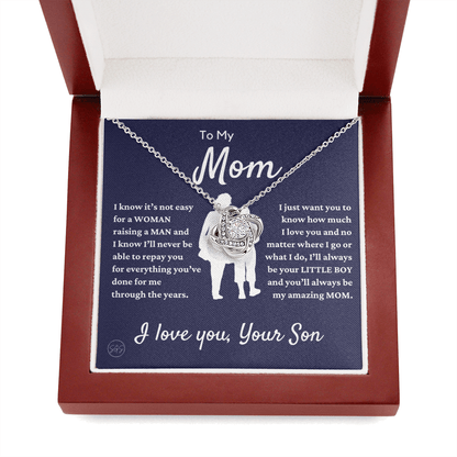 Mom - Loved Mother - Necklace | Gift for Mother From Son, Mother's Day Necklace, I'll Always Be Your Little Boy, Mom and Son Bond