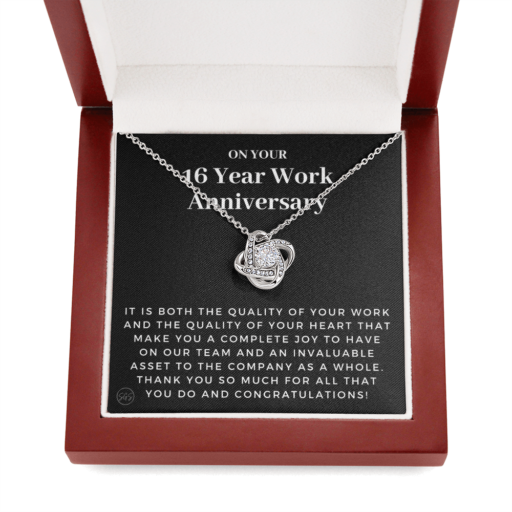 16 Year Job Anniversary Gift | Thank You Gift from Boss, Employee Work Appreciation, Co-Worker, Congrats, Years of Service AN16K