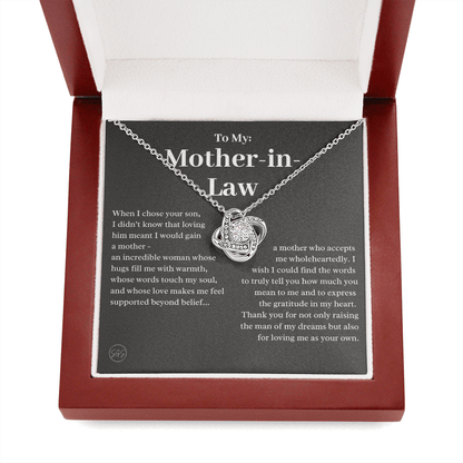 Personalized Knot Necklace for Your Mother-in-law | Mother's Day Gift, From Daughter-in-Law, Mother in Love MIL5k