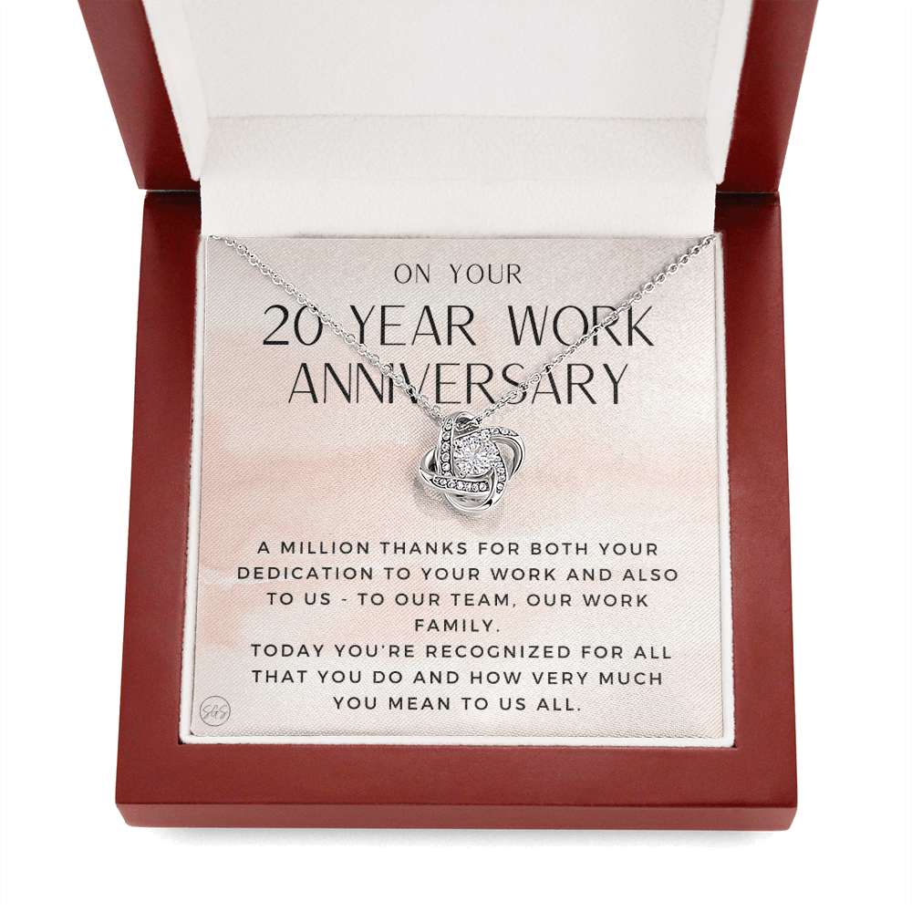 20 Year Work Anniv. Gift - Thank You Gift from Boss, Twenty Yr Job Anniversary, Employee Appreciation, Co-Worker, Congrats, Years of Service