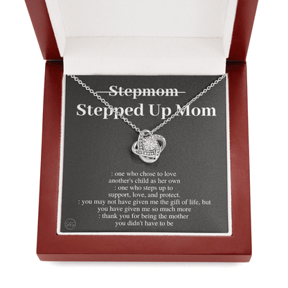 Stepped Up Mom | Gift for Stepmom, Bonus Mom, Stepmother, Grandma, Second Mama, From Step Daughter Son, Christmas, Birthday, Foster 1105dK