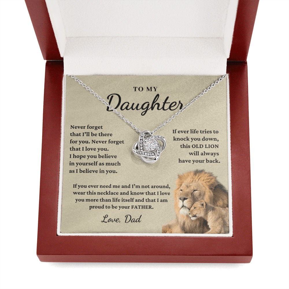 Daughter - Proud of you - Necklace | Gift for Daughter from Dad, Proud to be Your Father, Graduation Gift, Birthday, This Old Lion