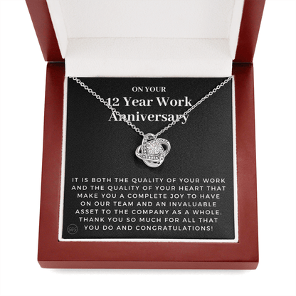 12 Year Job Anniversary Gift | Thank You Gift from Boss, Employee Work Appreciation, Co-Worker, Congrats, Years of Service AN12K