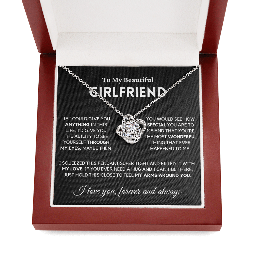 Girlfriend - Always Here - Necklace | Gift for Girlfriend, Annviersary Gift, Valentine's Day Present, From Boyfriend Necklace Love Knot