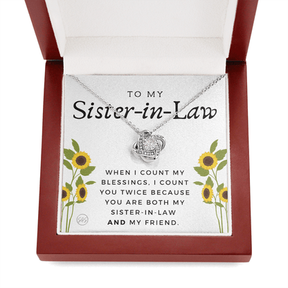 Sister-in-Law Gifts | Husband's Sister, Wife's Sister, Christmas Gift for Sister in Law, Birthday, Wedding, Future Sister Necklace 1103dKA
