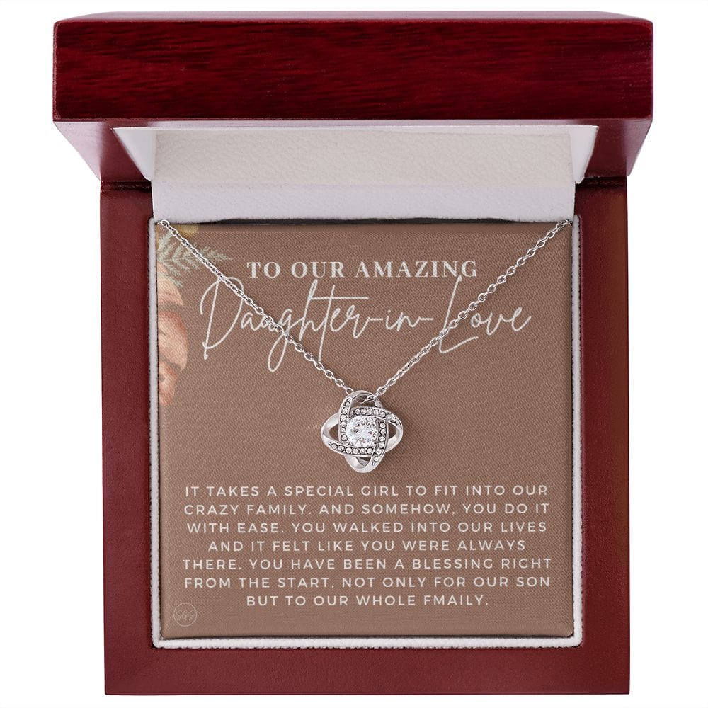 Daughter-in-Law Gift | Daughter in LOVE Necklace Gift, Christmas Gift For Daughter in Law, Birthday Gift, Cute Small Gift for Son's Wife