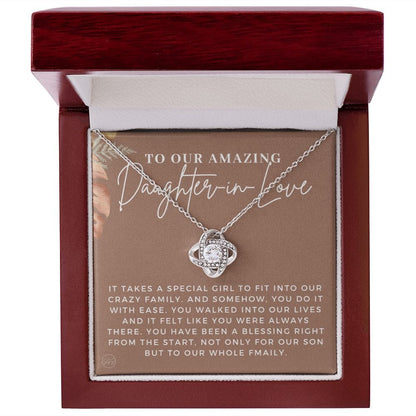 Daughter-in-Law Gift | Daughter in LOVE Necklace Gift, Christmas Gift For Daughter in Law, Birthday Gift, Cute Small Gift for Son's Wife