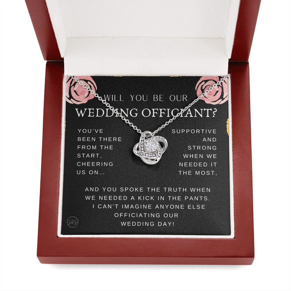 Wedding Officiant Proposal Gift | Will You Marry Us? Will You Be Our Officiant? For Friends, Best Friend Bestie Necklace Bridal Party 0131K