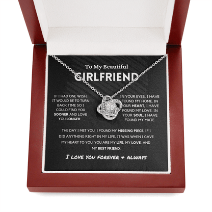 Soulmate - Missing Piece - Eternal Hope Necklace | Romantic Gift for Wife, Fiancé, Girlfriend, Valentine's Day Present 0201dK