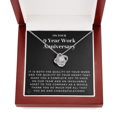9 Year Job Anniversary Gift | Thank You Gift from Boss, Employee Work Appreciation, Co-Worker, Congrats, Years of Service AN09K