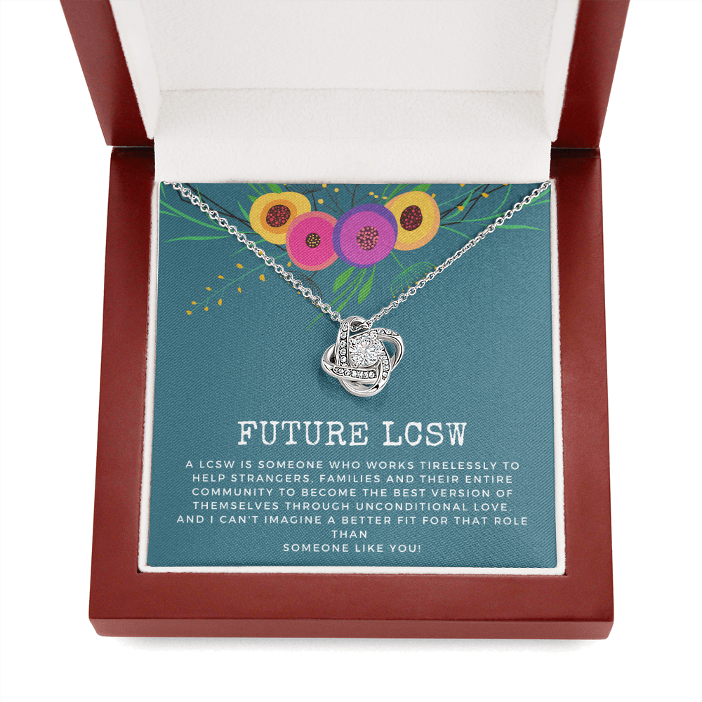 Future LCSW Gift | Graduation Necklace, Social, Case Worker, Counselor, MSW, Social Work, Appreciation, School, Bachelor's Degree