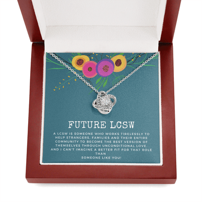 Future LCSW Gift | Graduation Necklace, Social, Case Worker, Counselor, MSW, Social Work, Appreciation, School, Bachelor's Degree