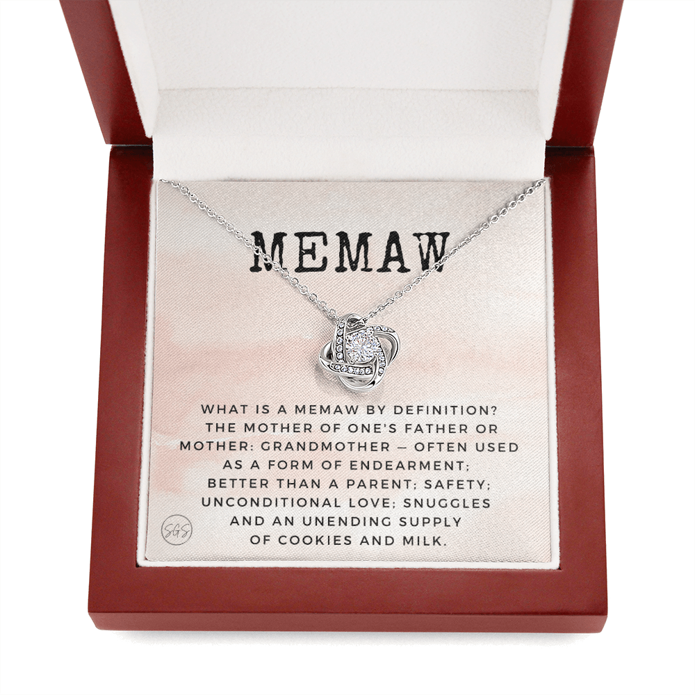 Gift for Memaw | Grandmother Nickname, Grandma, Mother's Day Necklace, Birthday, Get Well, Missing You, Memaw Definition, Christmas, From Family Grandkids  Granddaughter Grandson 1118bK