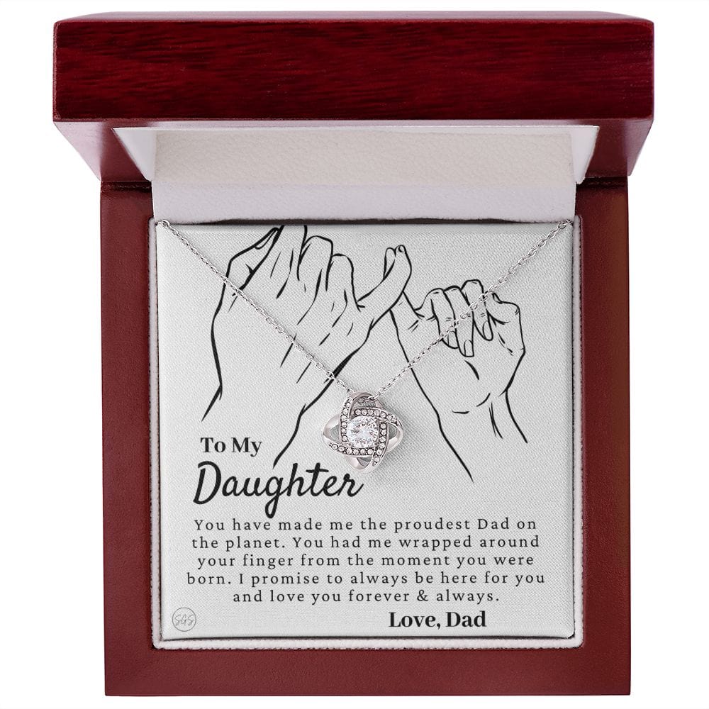 Daughter Gift (From Dad) | Father to Daughter Necklace, Pinky Promise Gift To Daughter From Dad, Daughter Necklace, Christmas Gift for Her