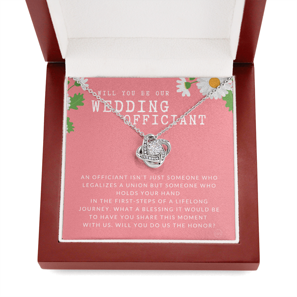 Wedding Officiant Proposal Gift | Will You Marry Us? Will You Be Our Officiant? For Friends, Best Friend Bestie Necklace Bridal Party 0131fK
