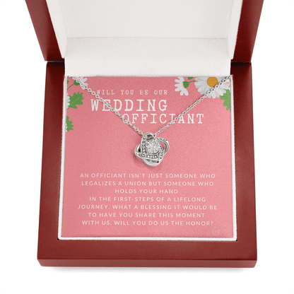 Wedding Officiant Proposal Gift | Will You Marry Us? Will You Be Our Officiant? For Friends, Best Friend Bestie Necklace Bridal Party 0131fK